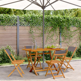Garden Chair Set of 4 Anthracite