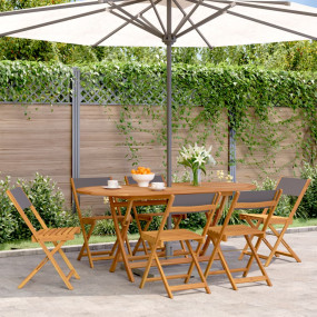 Garden Chair Set of 6 Anthracite