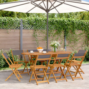 Garden Chair Set of 8 Anthracite