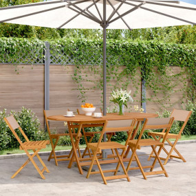 Garden Chair Set of 6 Taupe