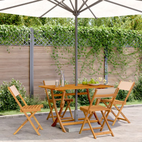 Garden Chair Set of 4 Beige