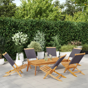 Garden Chair Set of 6 Anthracite