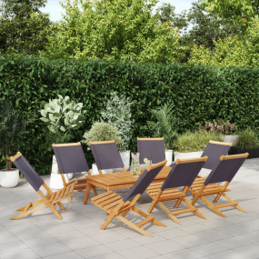 Garden Chair Set of 8 Anthracite