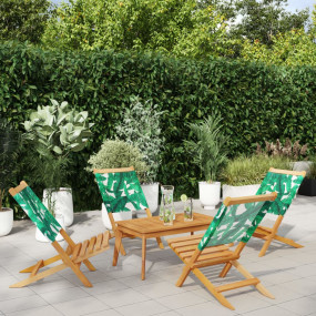 Garden Chair Set of 4 Green