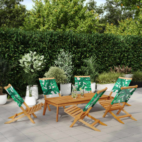 Garden Chair Set of 6 Green
