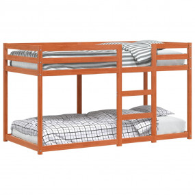 Bunk Bed Wax brown Solid pine wood and plywood 35.4 x 7...