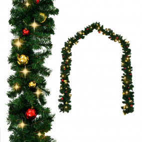 Garland Green, Gold, Red PVC 65.6 feet long Christmas G...