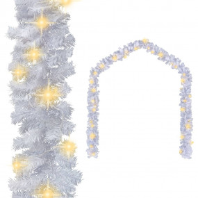 Garland White PVC 16.4 feet long Lights Christmas Garla...
