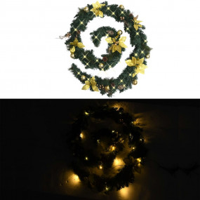 Christmas Garland Green and gold PVC 8.9 feet Christmas...
