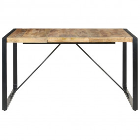Dining Table Rough mango wood and black