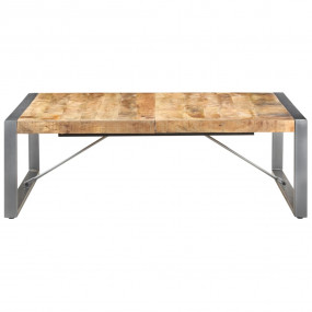 Coffee Table Natural wood and grey Rough Mango Wood, St...