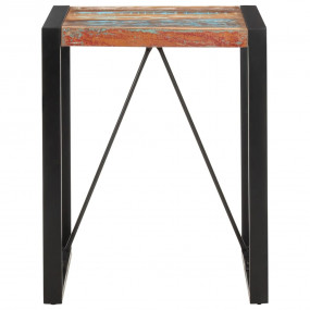 Dining Table Multicolor Solid reclaimed wood, powder-co...