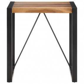 Dining Table Acacia wood finish, Black legs Solid Acaci...