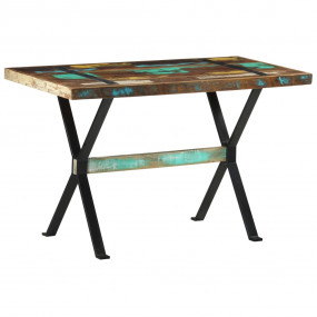 Dining Table Multicolor Solid reclaimed wood and steel ...