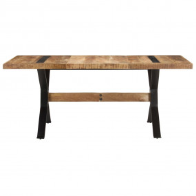 Dining Table Natural wood Rough mango wood, powder-coat...
