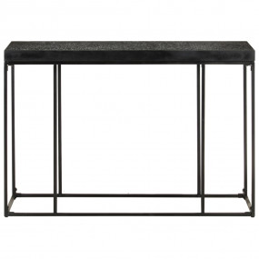 Console Table Black Solid Acacia and Mango Wood, Powder...