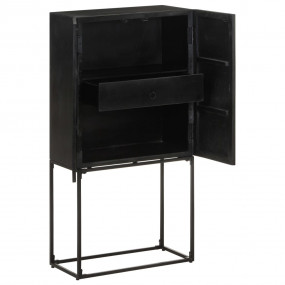 Sideboard Black Solid acacia wood Medium Sideboard Rect...