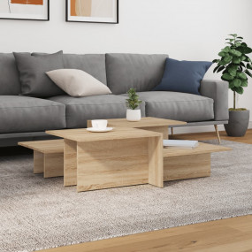 Coffee Table Set of 2 Sonoma oak Engineered wood Medium...