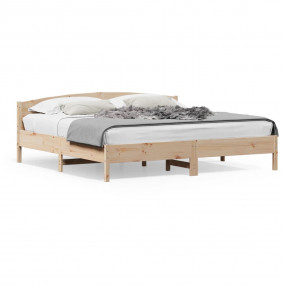 Bed Frame Natural Wood Solid Pine wood Super King Bed F...