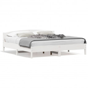 Bed Frame White Solid pine wood Super King Bed Frame