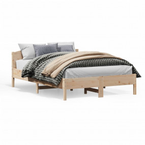 Bed Frame Natural wood Solid pine wood, Plywood 63x79 i...