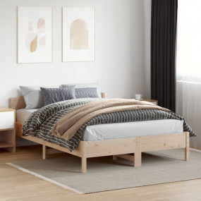 Bed Frame Natural wood Solid pine wood King Classic/Tra...