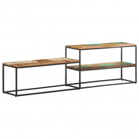 TV Cabinet Mixed Color Solid Reclaimed Wood Large TV Ca...