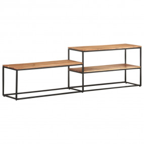 TV Cabinet Natural Solid Acacia Wood Medium TV Cabinet