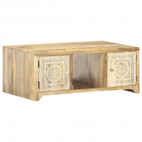 Coffee Table Natural Solid Mango Wood Standard Coffee T...