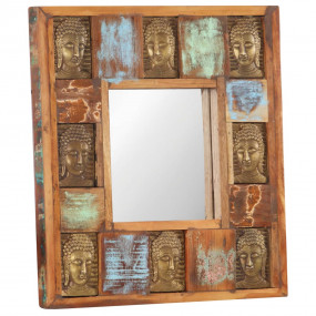 Mirror Multicolor Solid reclaimed wood Medium Decorativ...