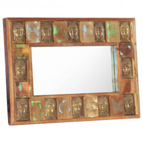Mirror Varied brown tones Solid reclaimed wood Medium
