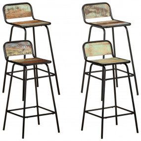 Bar Chair Set of 4 Multicolor