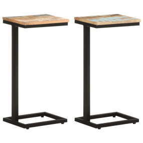 Side Table Set of 2 Mixed Color