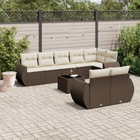 Garden Sofa Set Brown