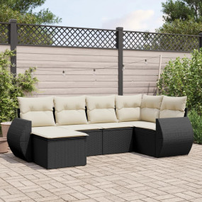 Garden Sofa Set Black PE rattan Large Modular Garden So...