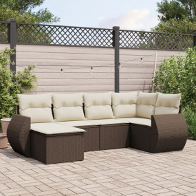 Garden Sofa Set Brown, Cream white