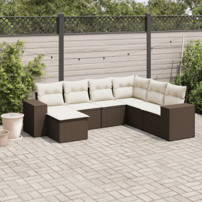 Garden Sofa Set Brown