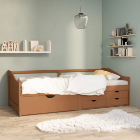 Day Bed Honey Brown Solid Pine wood