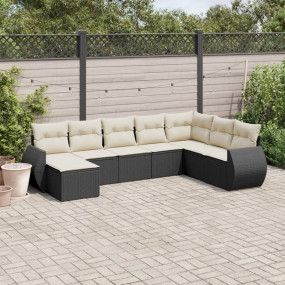 Garden Sofa Set Black