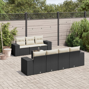 Garden Sofa Set Black