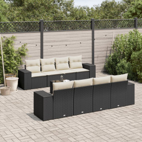 Garden Sofa Set Black, Cream White