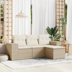 Patio Sofa Set Beige, Cream White