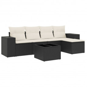 Garden Sofa Set Black PE rattan Large Modular Garden So...