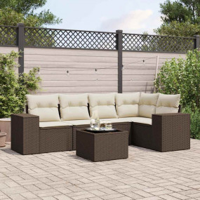 Garden Sofa Set Brown PE rattan Large Modular Garden So...