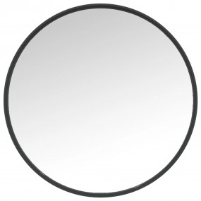 Wall Mirror Black Glass Medium Wall mounting Mirror Rou...