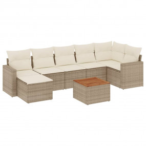 Garden Sofa Set Beige PE rattan Large Modular Garden So...