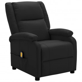 Massage Chair Black Faux leather, wood, metal