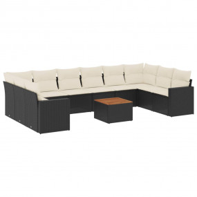 Garden Sofa Set Black