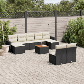 Garden Sofa Set Black