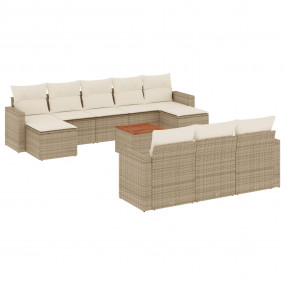Garden Sofa Set Set of 11 Beige